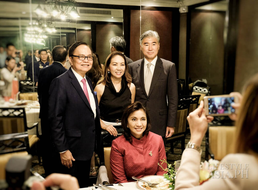Chito and Anna Sobrepeña, United States of America Ambassador Sung Y. Kim, Vice President of the Philippines Leni Robredo