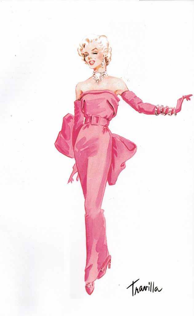 GENTLEMEN PREFER BLONDES Bright pink gown created by William Travilla