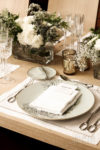 Mario advices that centerpieces should not be too high so guests can converse even from across the other side of the table