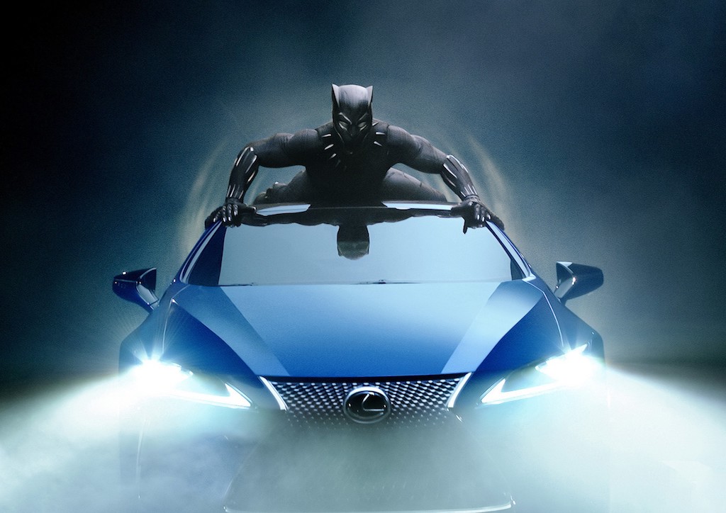 Black Panther with the 2018 Lexus LC