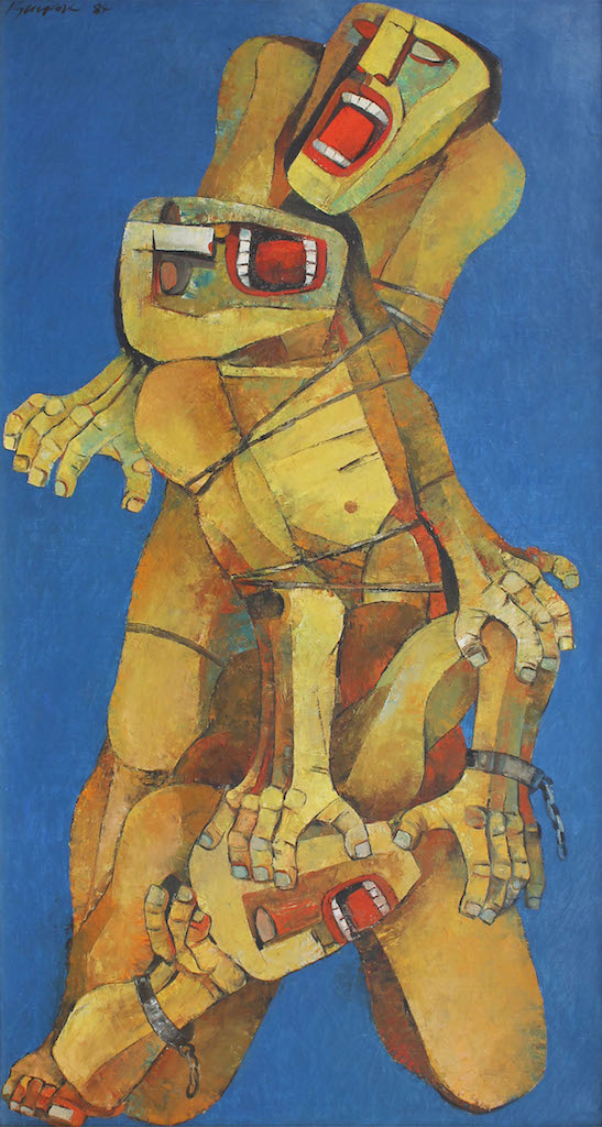 Ang Kiukok (1931-2005) Scream signed and dated 1984 (upper left) oil on canvas 48” x 26” (122 cm x 66 cm)