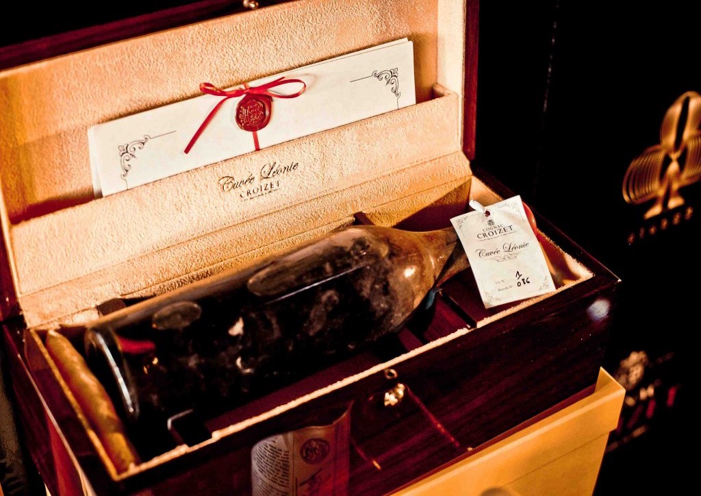A bottle of Cognac Croizet Cuvée Leonie 1858 can set you back $157,760; IMAGE: Flaviar.com