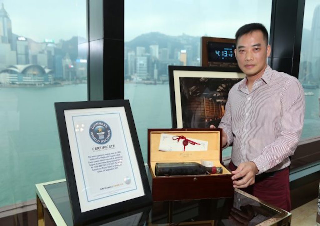 Chinese businessman Jason Wong spent a total of £7,000 for a single shot of the rare cognac; IMAGE: DrinkBusiness.com