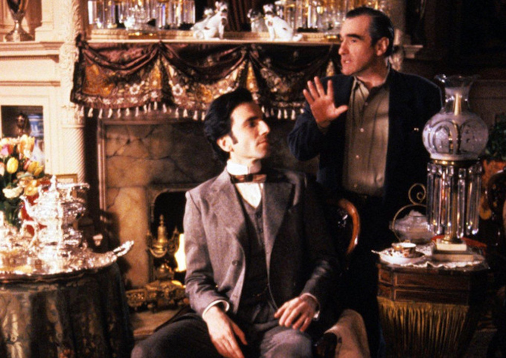 Daniel Day-Lewis as Newland Archer with director Martin Scorsese on the set of The Age of Innocence
