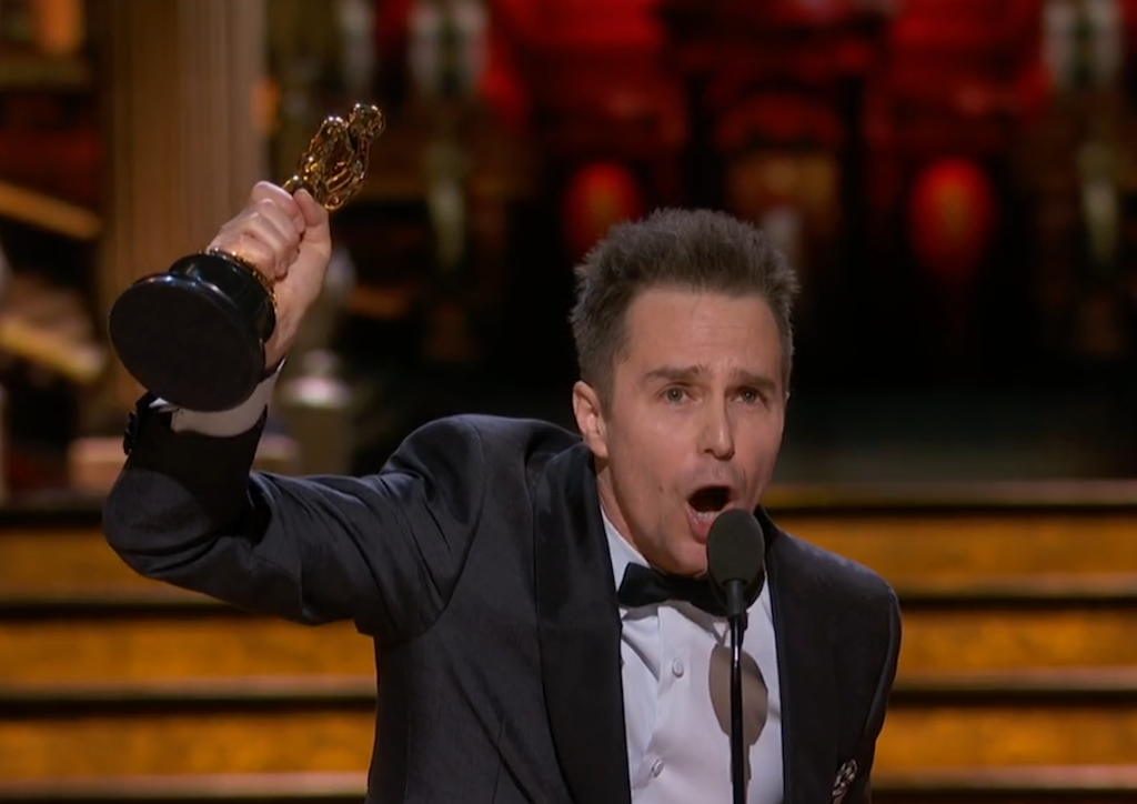 Sam Rockwell winning Best Supporting Actor for Three Billboards Outside Ebbing, Missouri