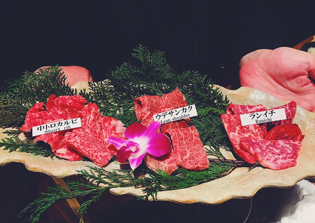 The tasting menu at Matsusakagyu Yakiniku M allows you to try different cuts of the famous Matsusaka beef