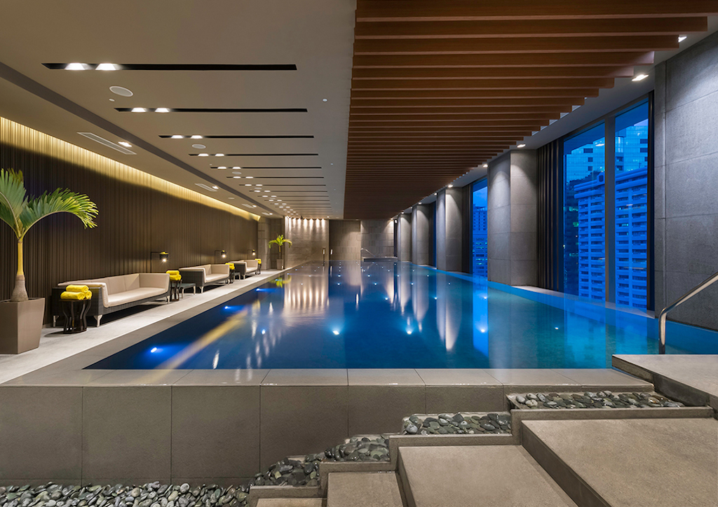 Enjoy a relaxing swimming with your significant other at the Flow Spa's indoor pool