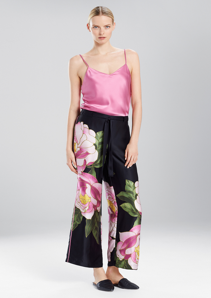 Josie Natori SS 2018 Collection Key Essentials Double Layer Tank 100% silk and pants