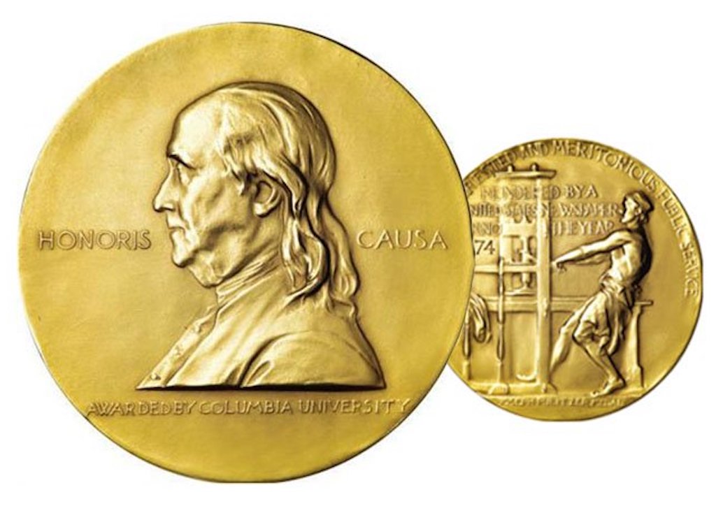  Victors of the Public Service Pulitzer are given a gold medal. 