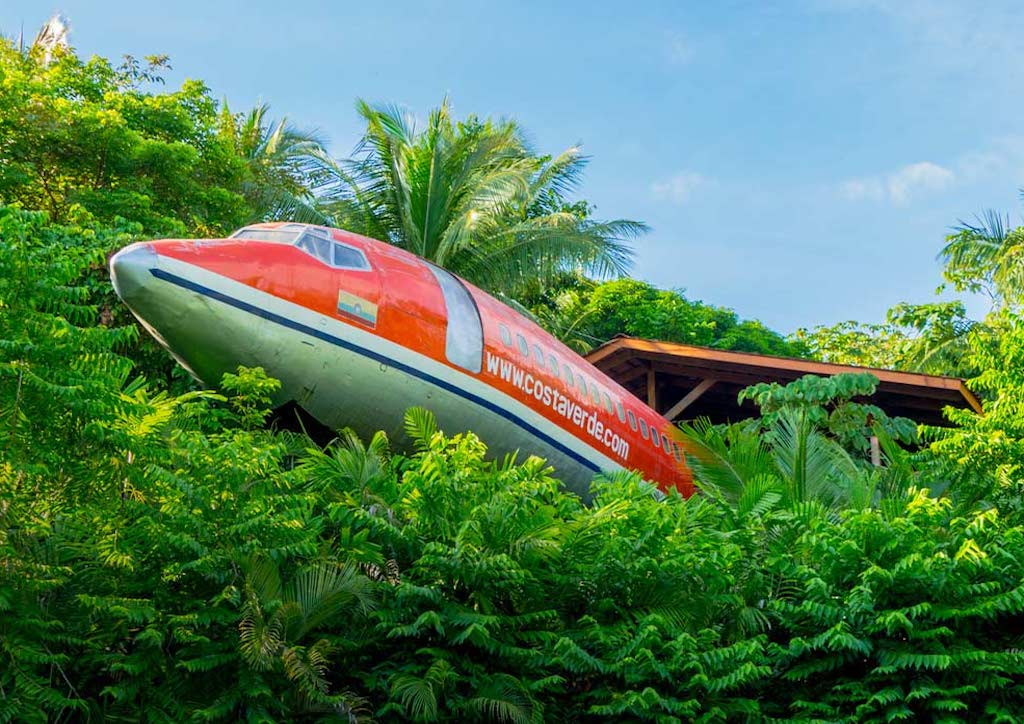 727 Fuselage Home was built inside a vintage 1965 Boeng airplane (Photograph courtesy of Costa Verde Hotel)