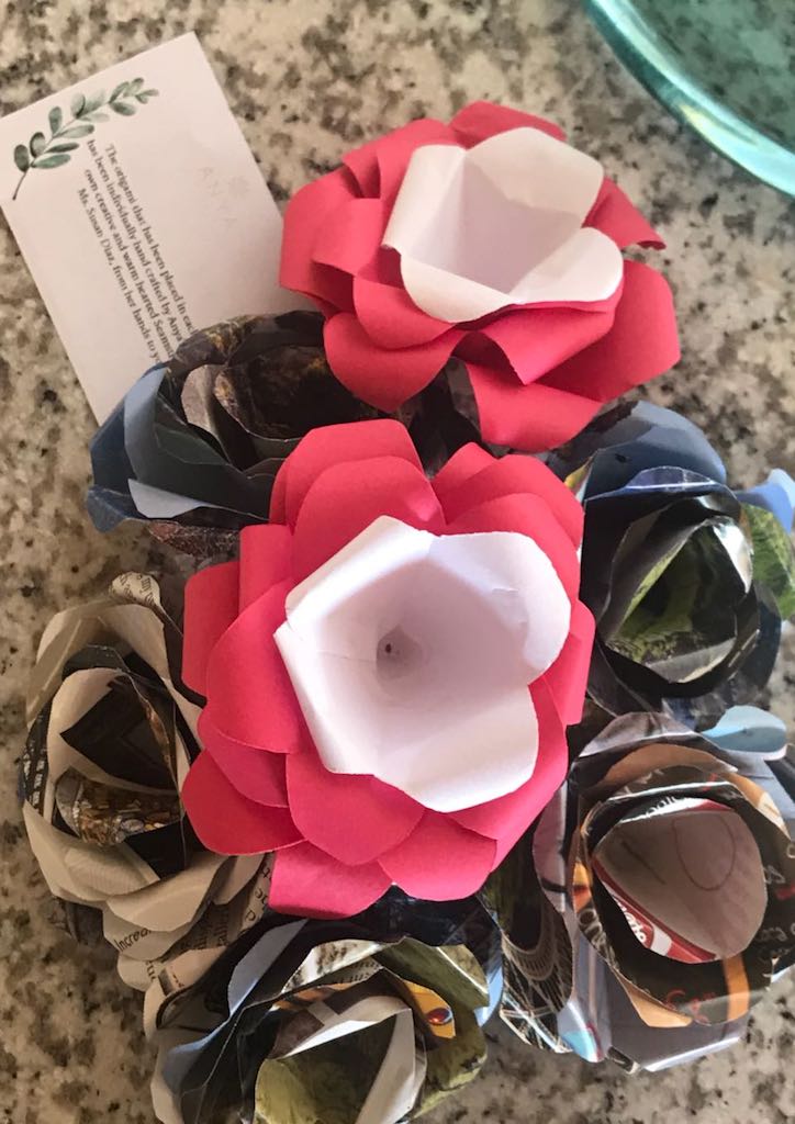 A special touch for mom, made by in-house origami artist Susan Diaz