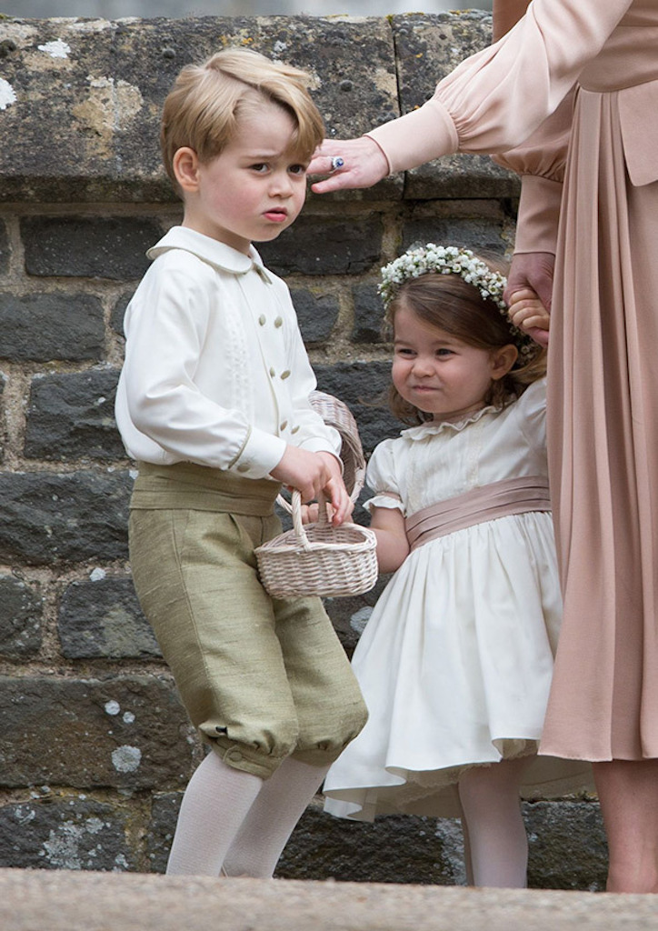 At Aunt Pippa's wedding, George rocked his page boy outfit despite misbehaving during the event (Photograph courtesy of HollywoodLife.com)