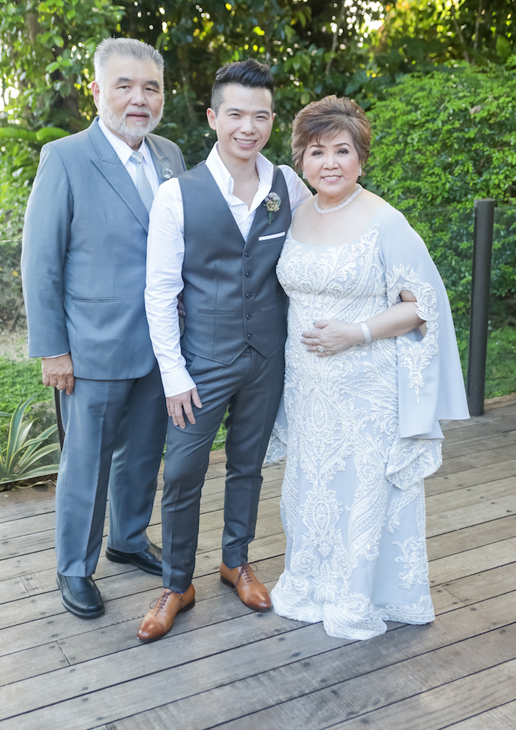 Michael and Nancy Cua with the groom