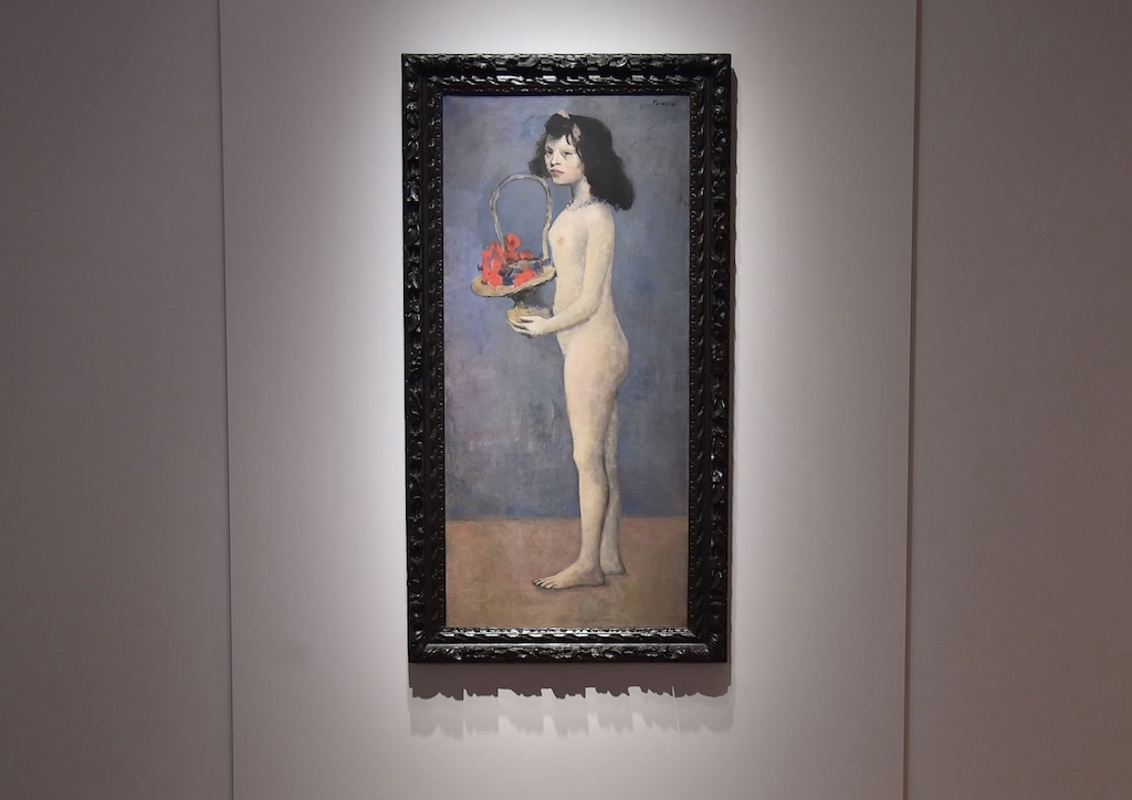 Pablo Picasso, Young Girl with Basket of Flowers (1905) (Photograph courtesy of CGTN.com)