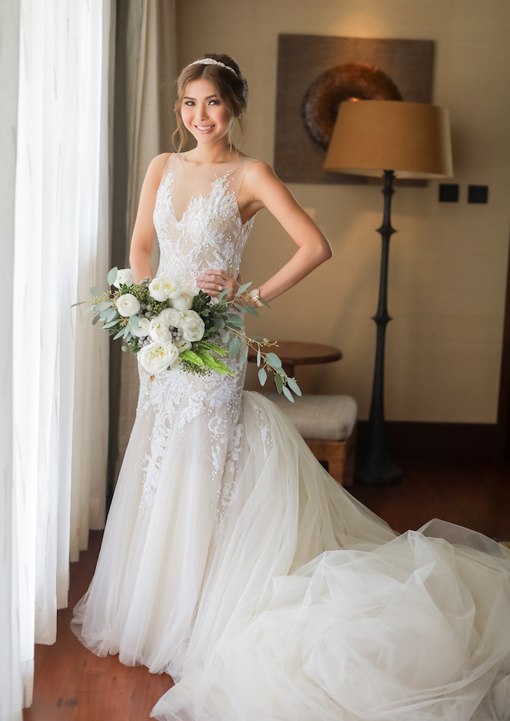 The bride says that her Veluz gown was everything she had dreamed off