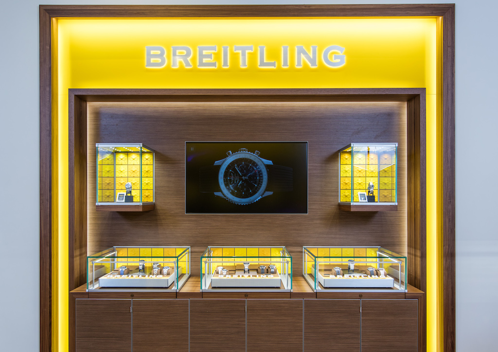 The new Breitling shop in the new Podium mall is offering a full range of chronometers within the store