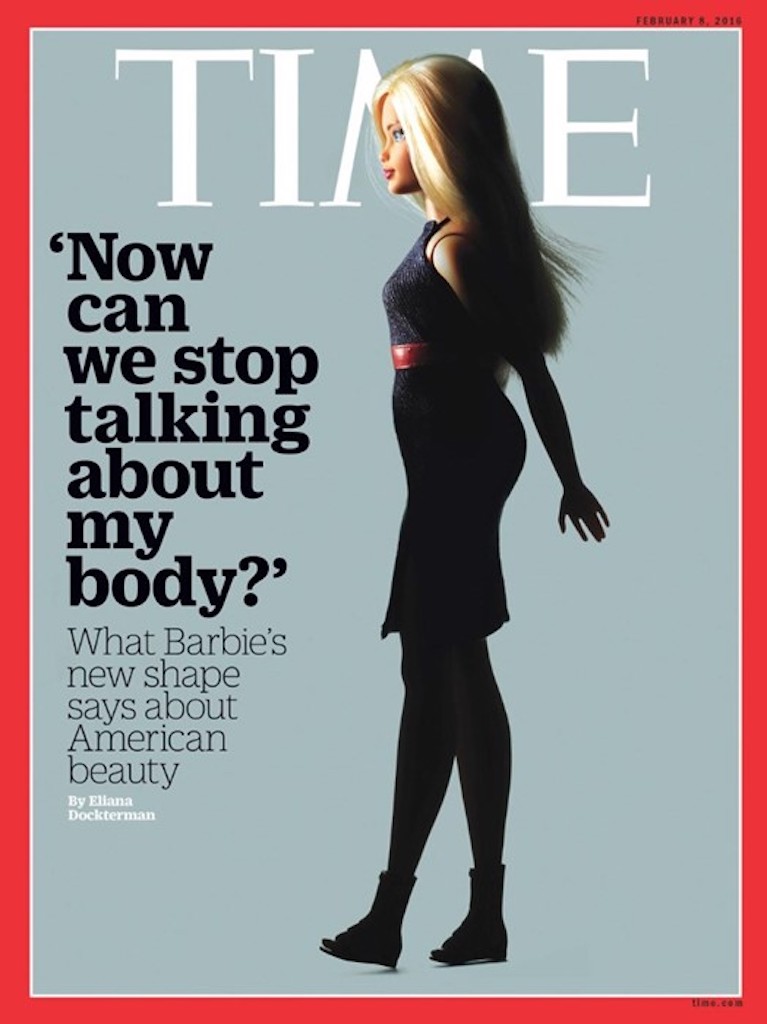 A Time Magazine cover on Barbie's weight