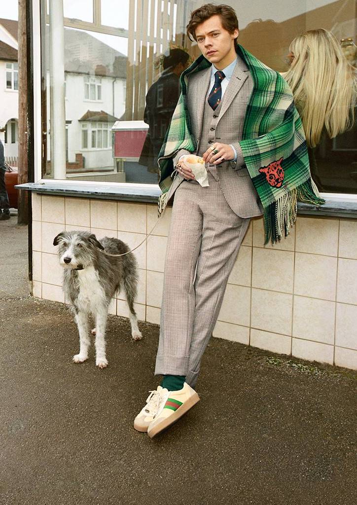Harry Styles for Gucci Pre-fall Mens Tailoring collection (Photograph courtesy of Gucci.com)