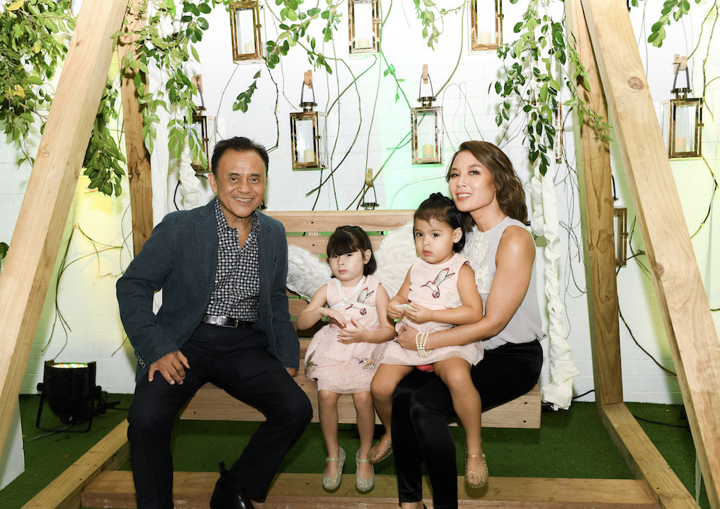 Rico Tantoco and Katrina Lobregat, with her daughters (Photography by Jaja Samaniego)