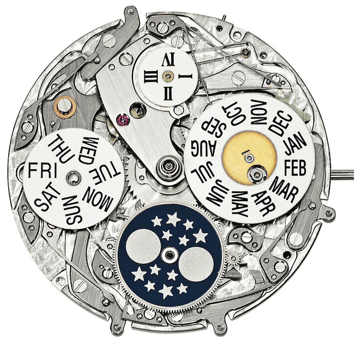 Patek Philippe's perpetual calendar movement is made entirely by hand by the brand's skilled artisans