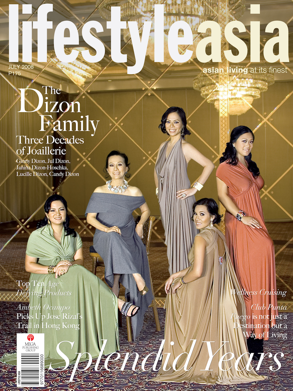 The Dizon women graced the cover of Lifestyle Asia for their 30th anniversary in 2008