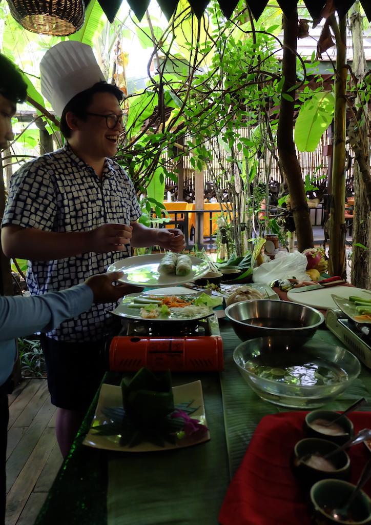 Your author, Chino R. Hernandez, learning how to cook in Siem Reap, Cambodia