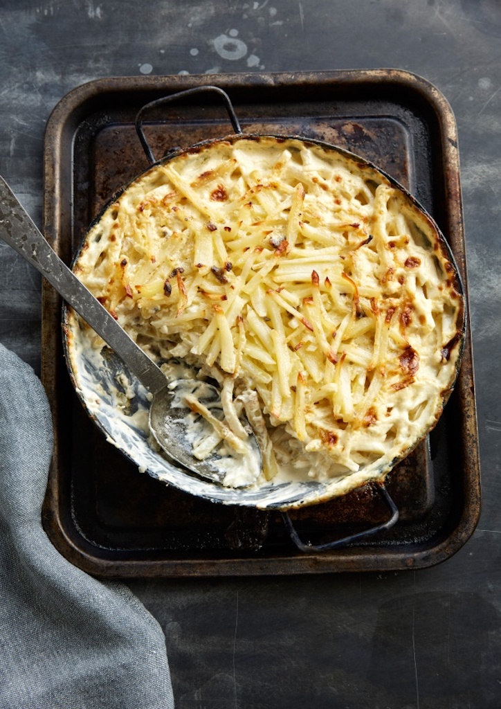 Janssons Temptation is a dish that comprises of creamy potato and fish gratin. 