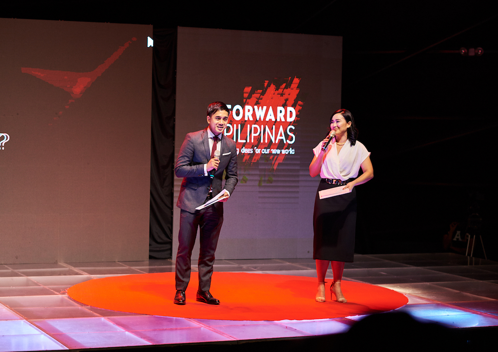 Christopher Louie Ocampo and Lifestyle Asia Game Changer Paula Plaza were the hosts of Forward Pilipinas (Photograph by Hub Pacheco)