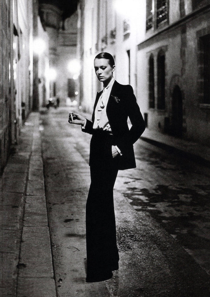 YSL was the first to design tuxedos for women (Photograph by Helmut Newton)