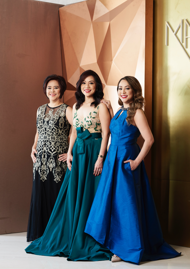 The sisters of Marquis Events Place: Laura Lim-Rodrigo, Lorraine Lim-Aguila and Lorlyn Lim-Almazora (Photograph by Hub Pacheco) 