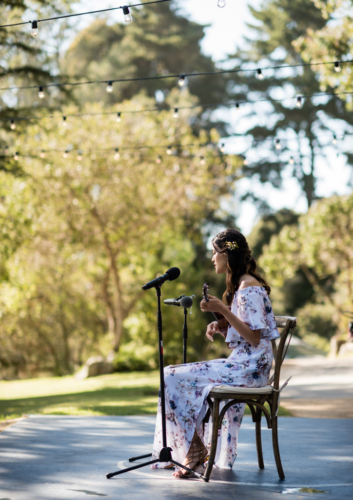 The bride's sister, Joanne, performed a special song written for the occasion (Photograph by Viera Photographics)