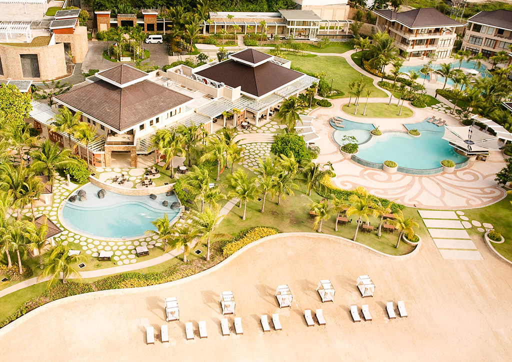 The resort has several pools you can choose from, plus a long stretch of private beach