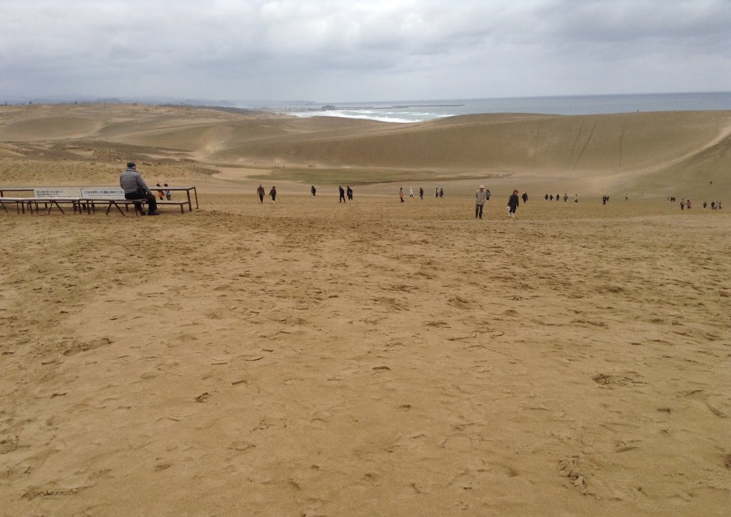 A sweeping view of the Tottori Sand Dunes