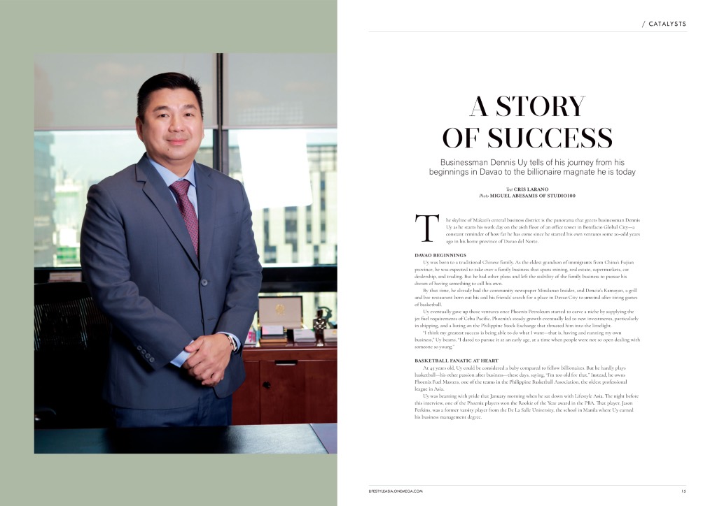 Dennis Uy shares his success story in the new February 2019 edition of Lifestyle Asia