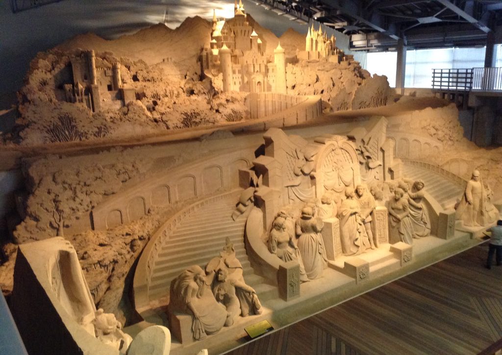 A sculpture at the Tottori Sand Museum