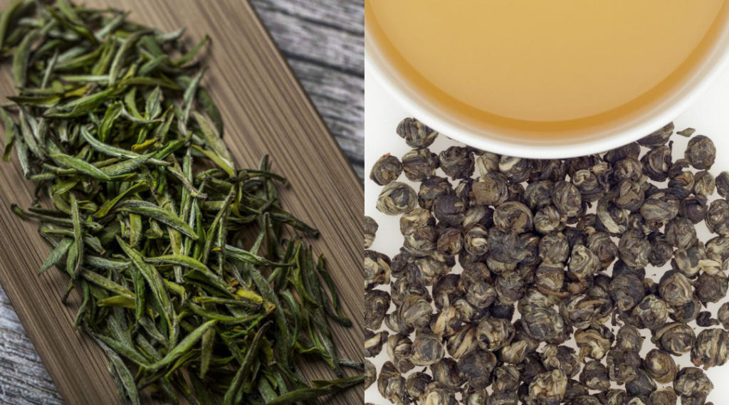 Huangshan Maofeng Green Tea and Jasmine Dragon Pearl Green Tea 