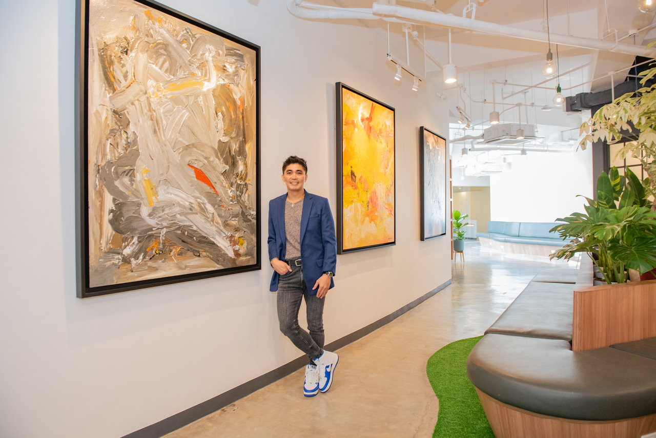 Lifestyle Asia Office Filipino Abstract Painter Kenneth Montegrande