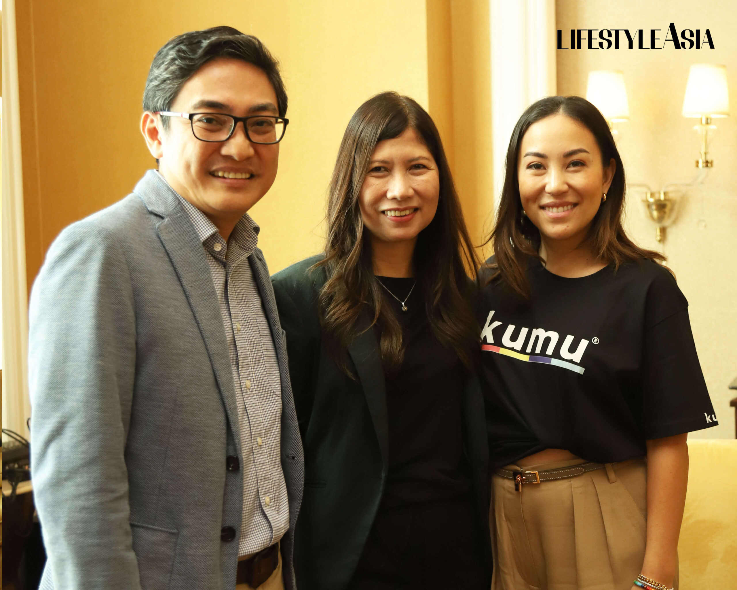 Atty. Sam Inocencio, Evelyn Gonzales Pingul, and Ari Krader Cu at Lifestyle Asia event