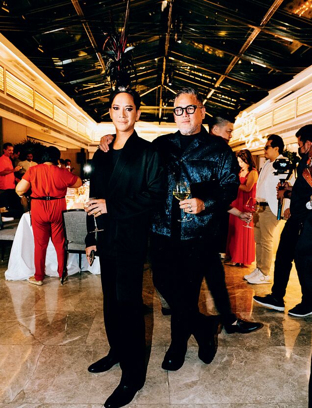 Nix Alanon and Rajo Laurel at Tim Yap's Fire and Ice birthday ball