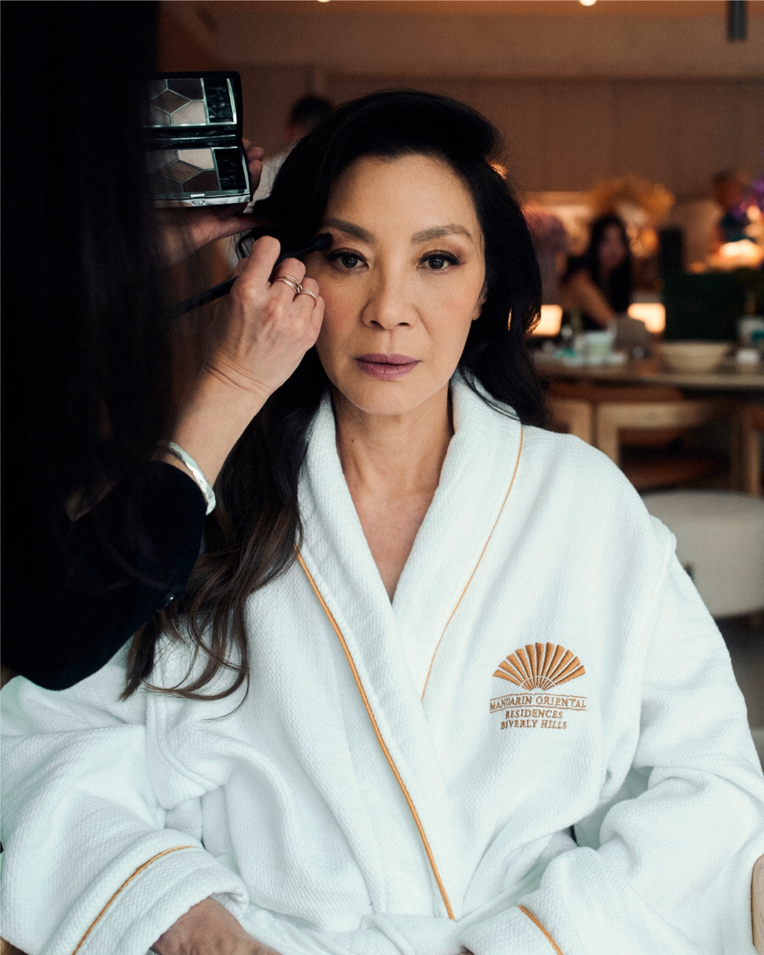 Michelle Yeoh getting ready for Oscars 2023