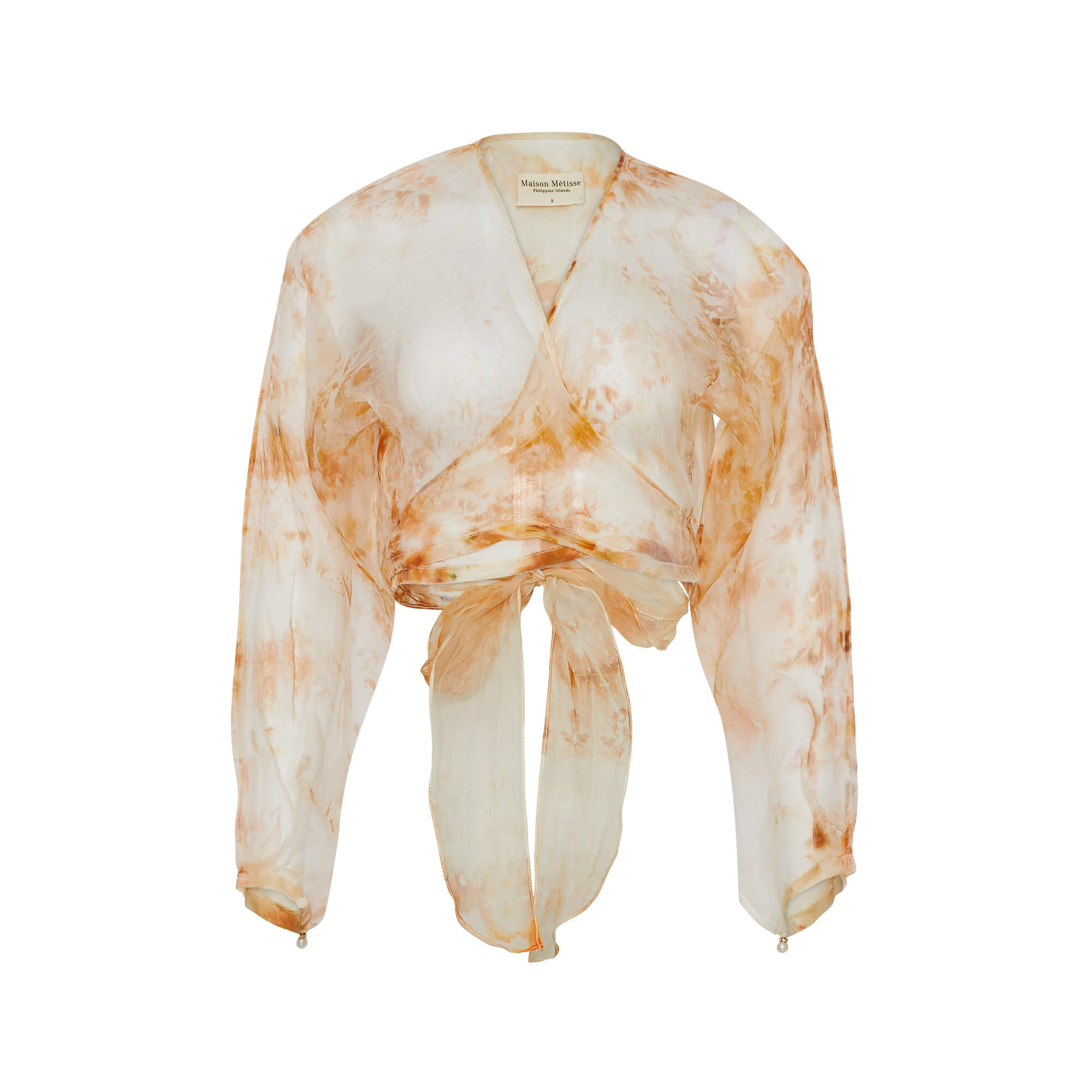 Pure Silk Wrap Blouse by maison metisse
