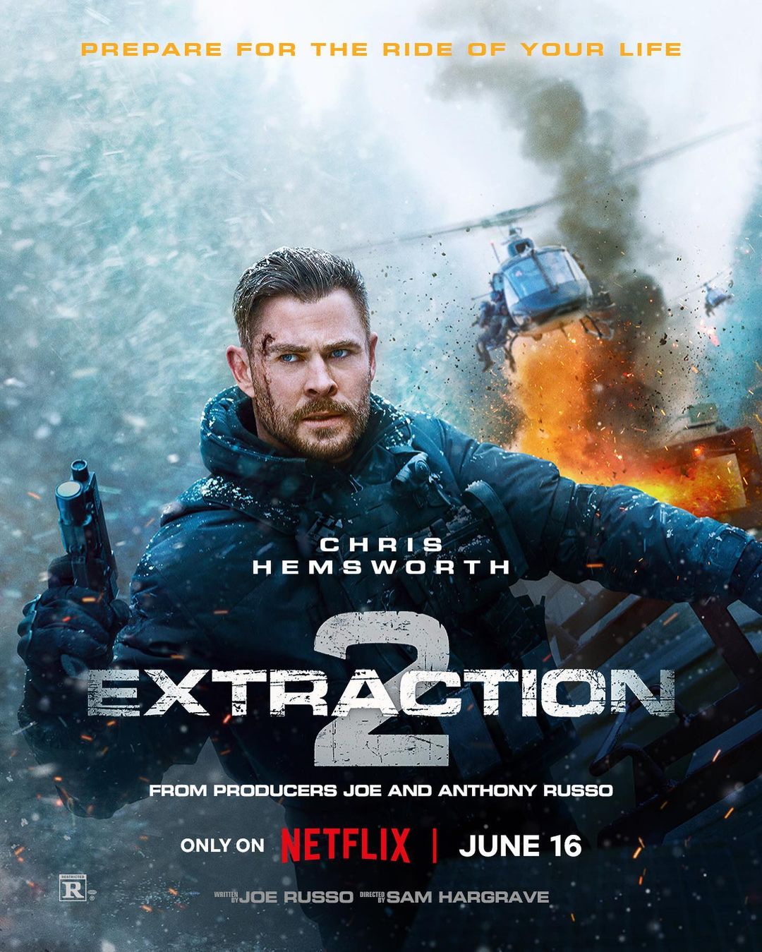 One of the official posters for "Extraction 2"