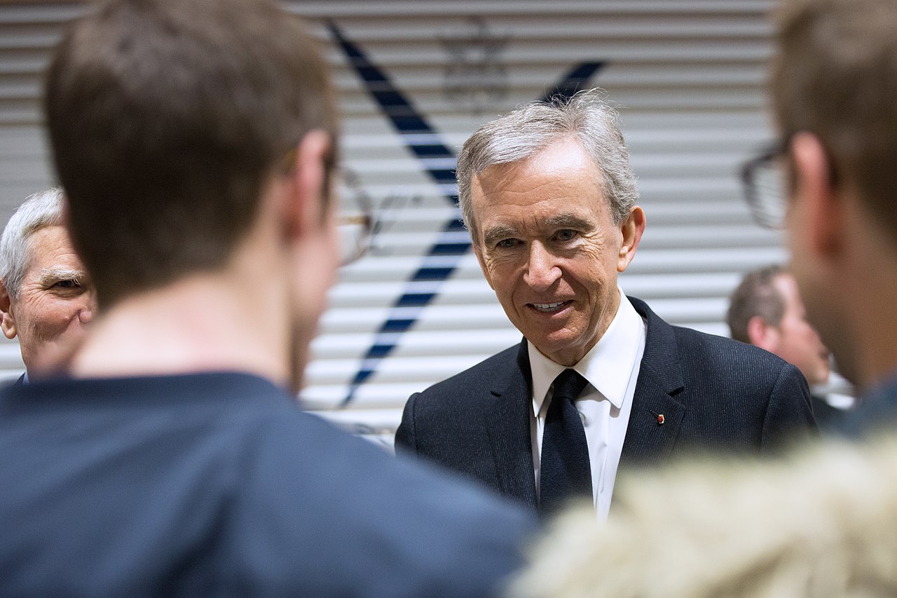Bernard Arnault at a 2017 conference for Ecole Polytechnique