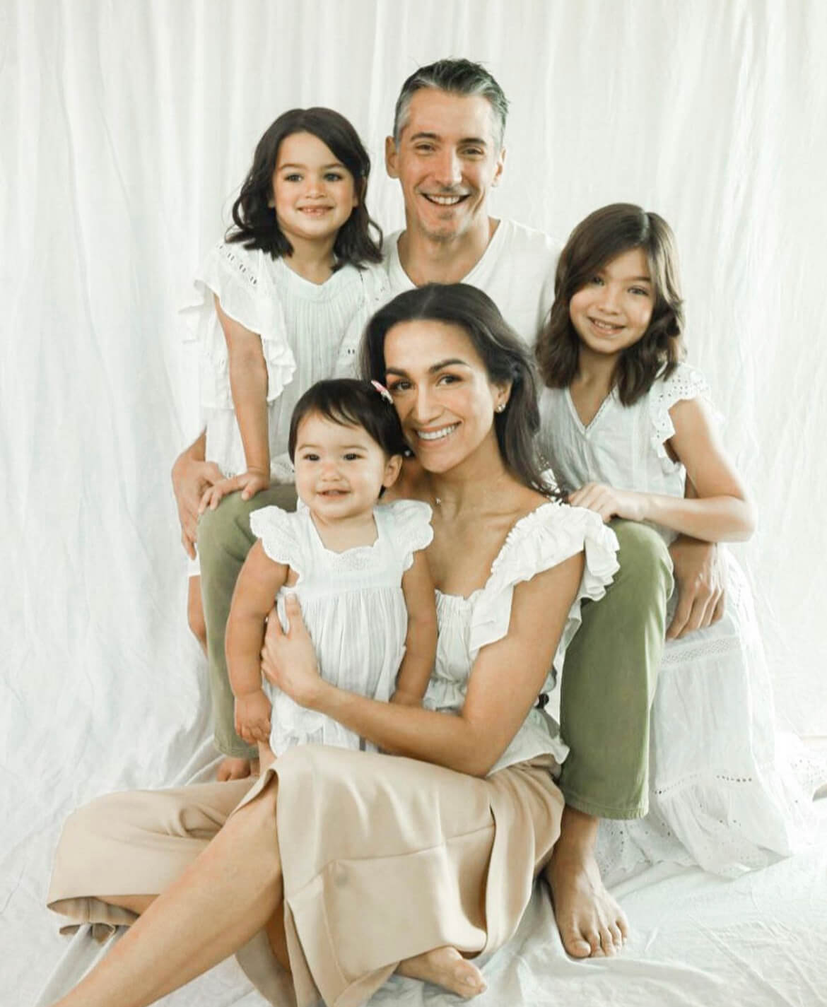 Stephanie Gonzalez, her husband Christian Gonzalez, and their three beautiful daughters