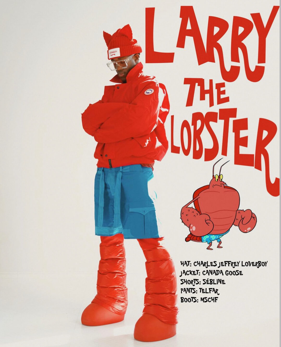 Wisdom Kaye as Larry The Lobster/Photo via Instagram @wisdm