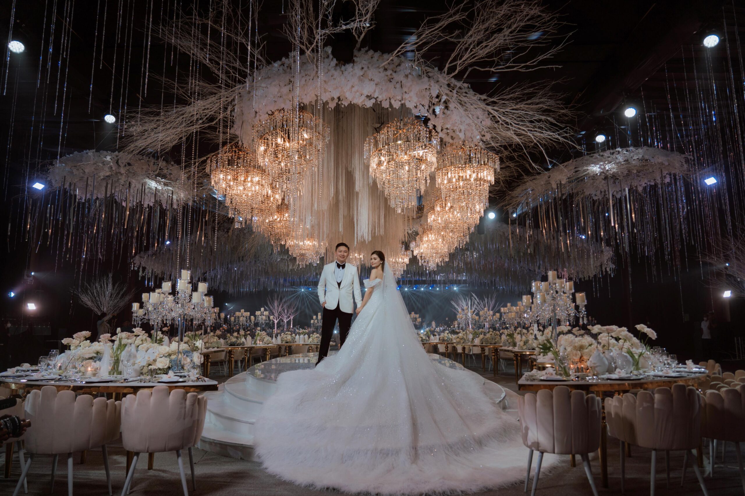 Verniece Enciso and Alfred Dichaves grand wedding was a winter wonderland