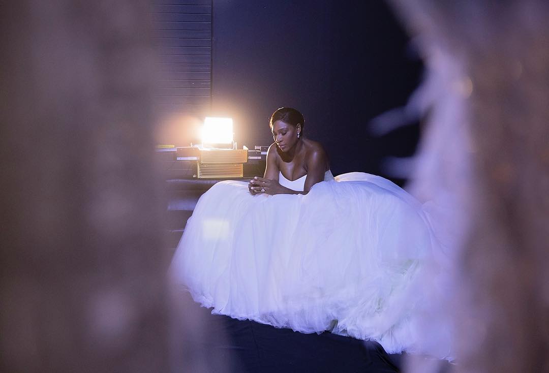 Serena Williams in her Alexander McQueen gown (without the cape)