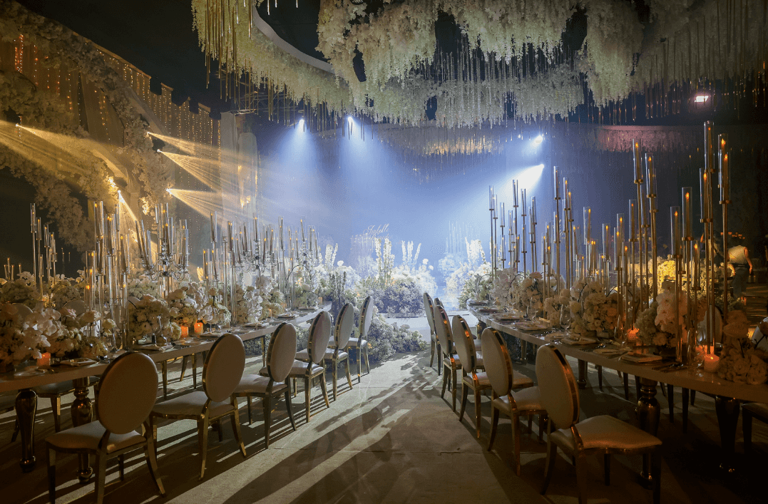 The wedding's design was carefully curated to look tasteful without being over the top