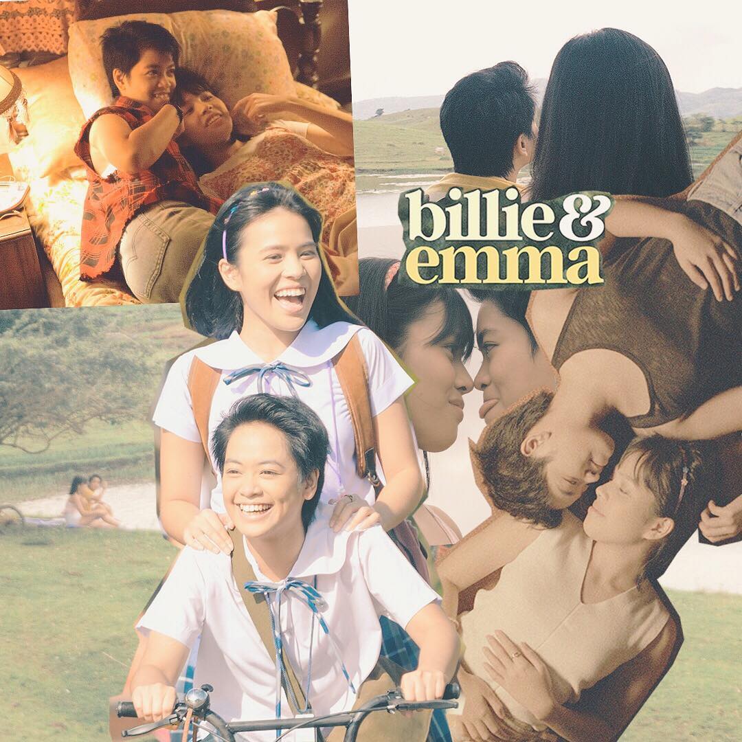 A promotional collage for "Billie and Emma"