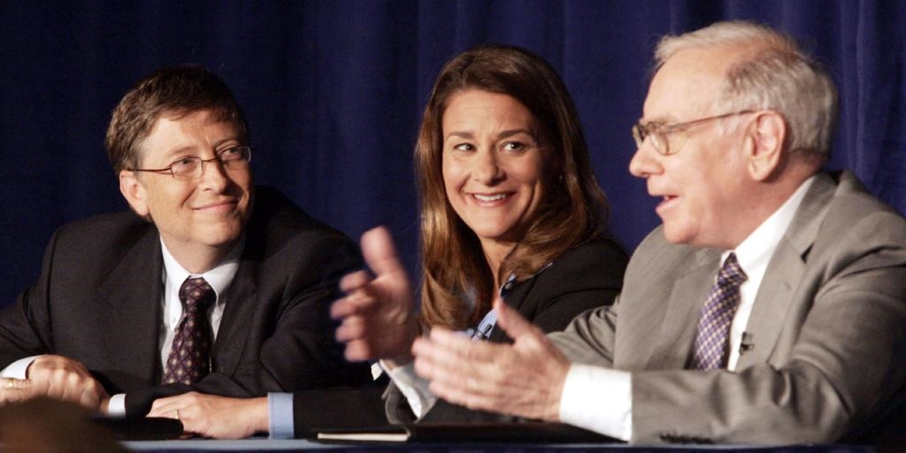 Bill Gates, Melinda French Gates, and Warren Buffett.
